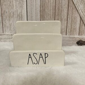 Rae Dunn Ceramic Letter Holder with ASAP Text